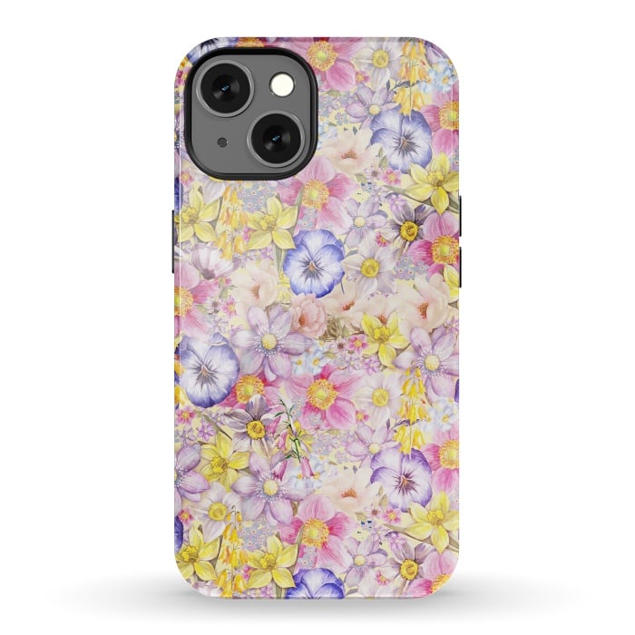 iPhone 13 StrongFit Lovely Spring Pansy Pattern by  Utart