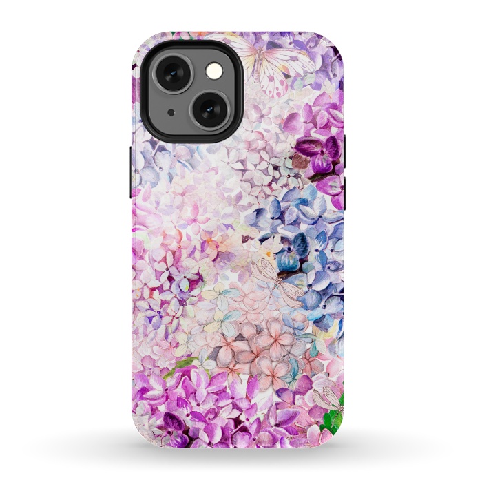 iPhone 13 mini StrongFit Purple Lilacs and Hydrangea by  Utart