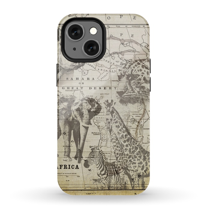 iPhone 13 mini StrongFit African Wild Animals by Andrea Haase