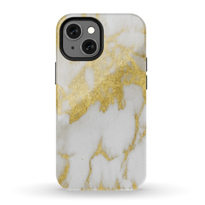 iPhone 13 mini StrongFit Gold marble by haroulita