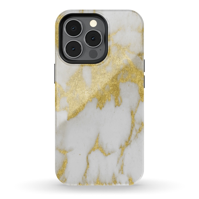 iPhone 13 pro StrongFit Gold marble by haroulita