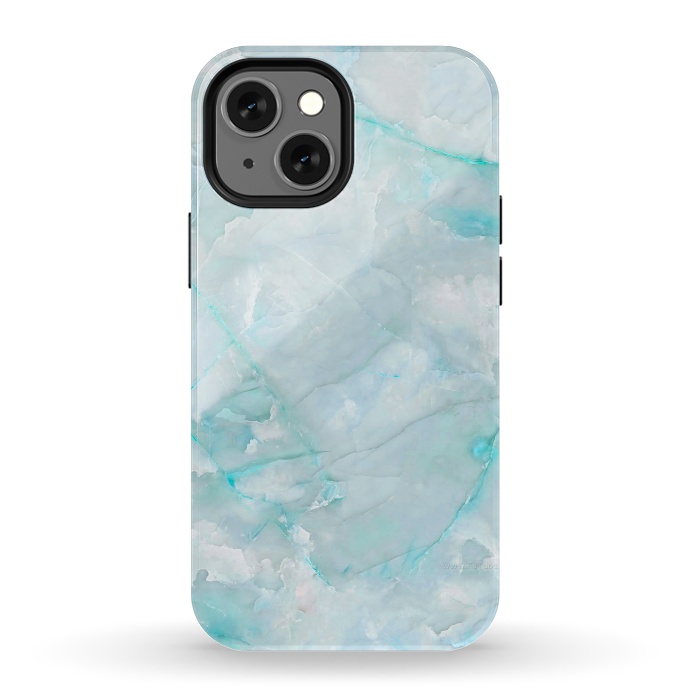 iPhone 13 mini StrongFit Light Blue Veined Agate by  Utart