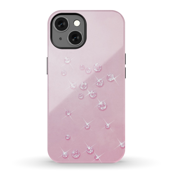 iPhone 13 StrongFit Sparkling Pink Rhinestones by Andrea Haase