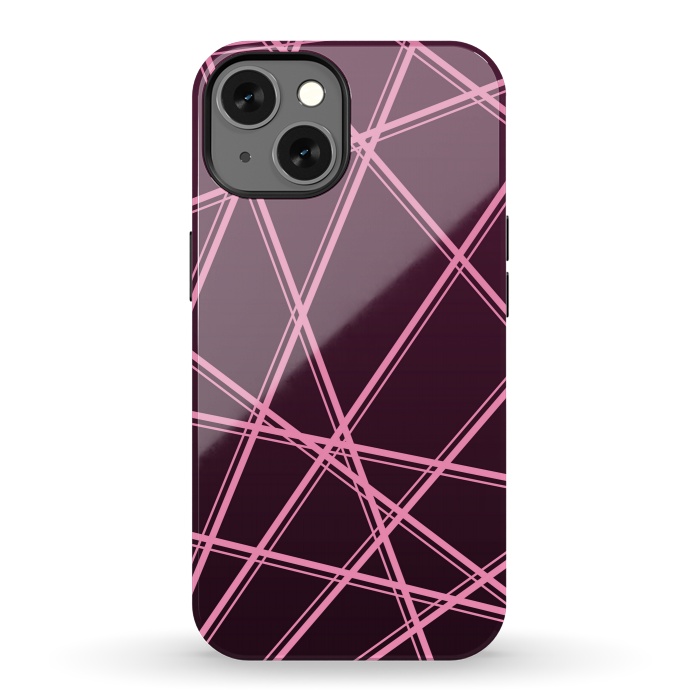 iPhone 13 StrongFit PINK LINES PATTERN by MALLIKA