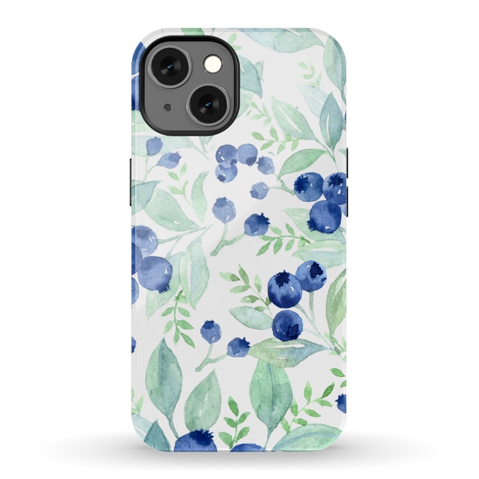iPhone 13 StrongFit Blue Berry Pattern by  Utart