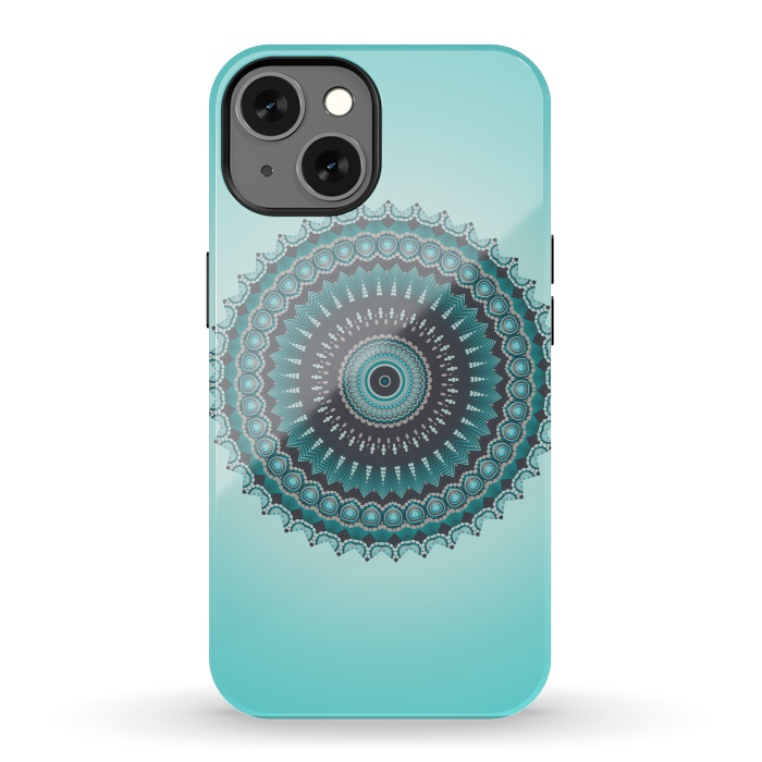 iPhone 13 StrongFit Mandala Turquoise 2 by Andrea Haase