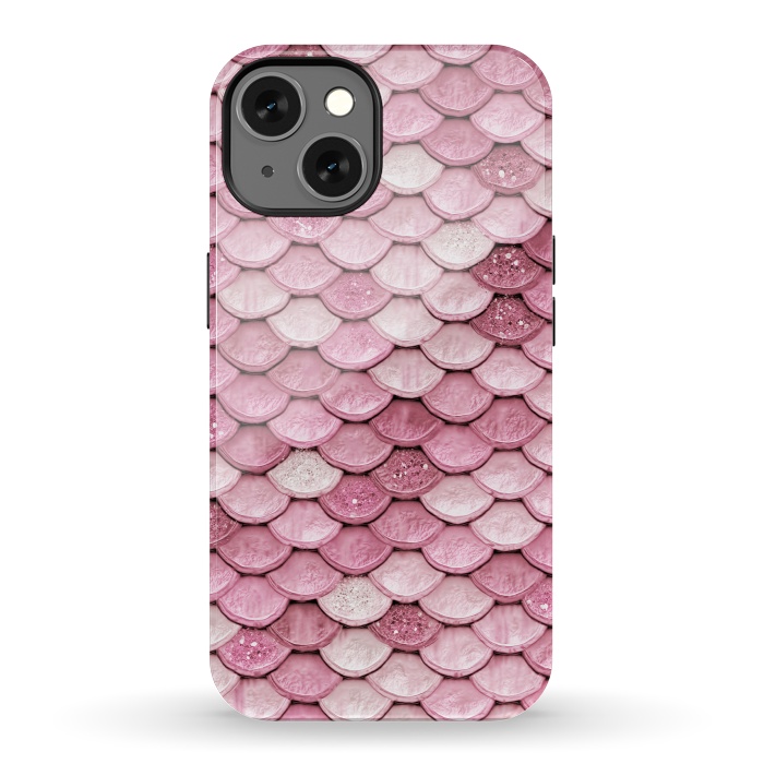 iPhone 13 StrongFit Pink Glitter Mermaid Scales by  Utart