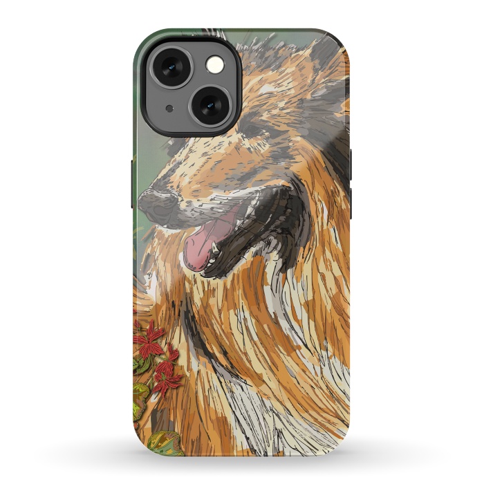 iPhone 13 StrongFit Rough Collie (Summer) by Lotti Brown