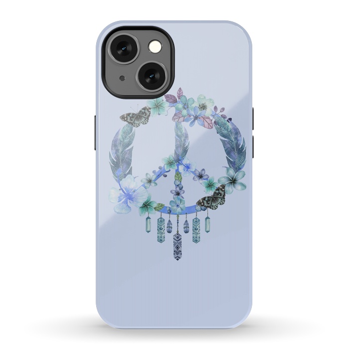 iPhone 13 StrongFit Blue Peace Dreamcatcher by Andrea Haase