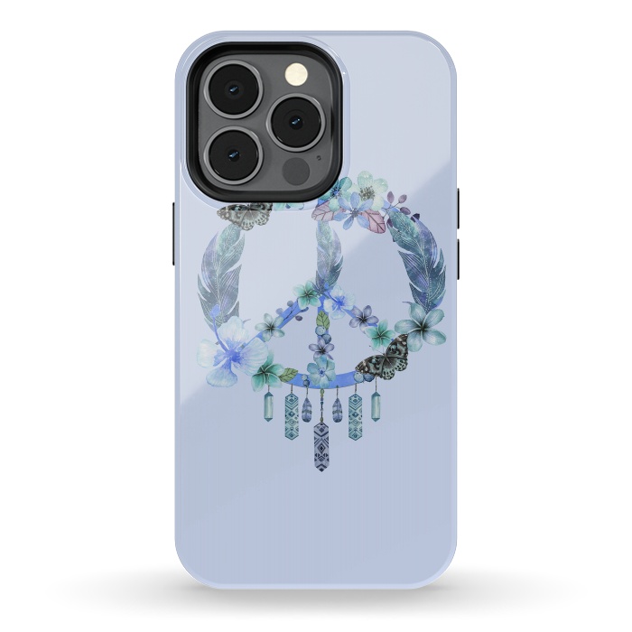 iPhone 13 pro StrongFit Blue Peace Dreamcatcher by Andrea Haase