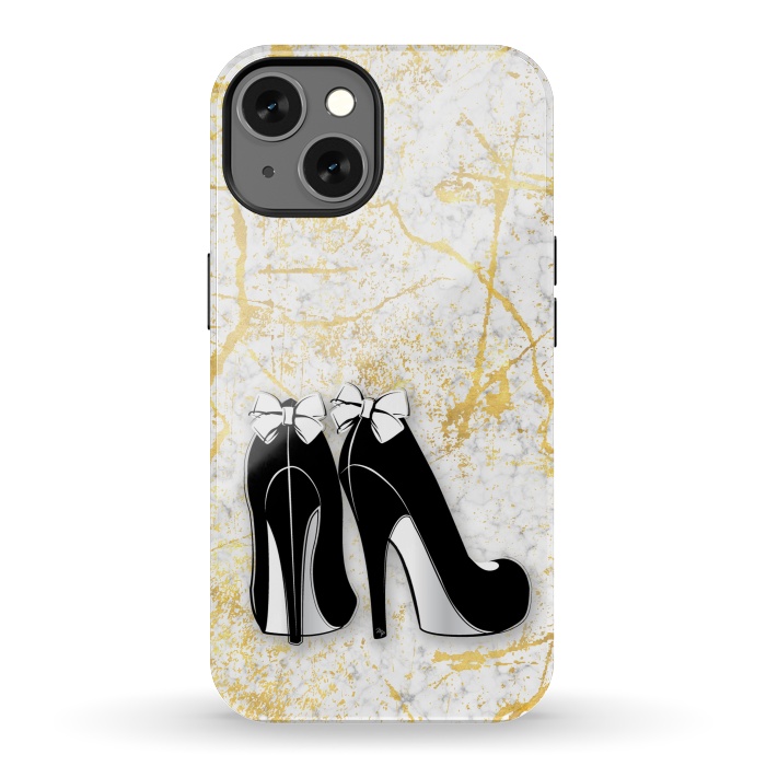 iPhone 13 StrongFit Luxury Golden Marble Heels by Martina