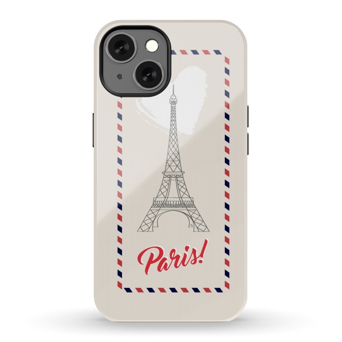 iPhone 13 StrongFit Vintage envelope Eiffel Tower in Paris by Martina