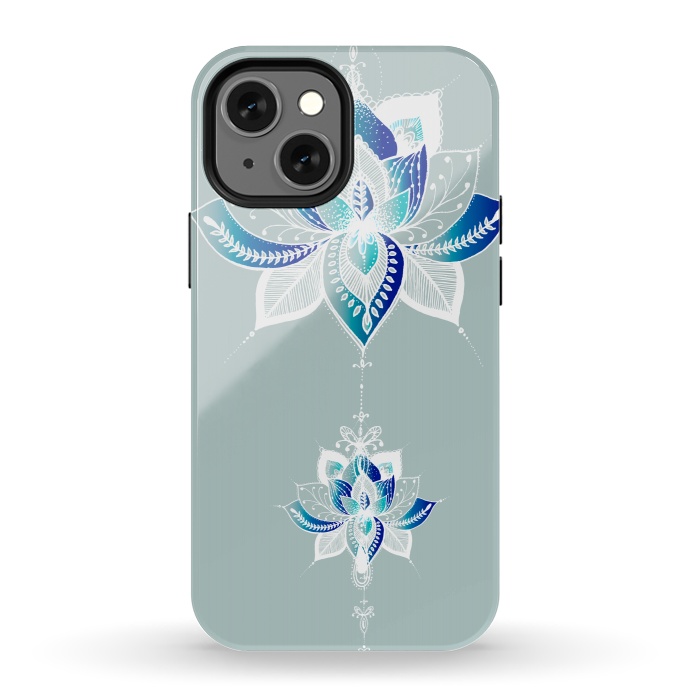 iPhone 13 mini StrongFit Saige Lotus Flower  by Rose Halsey