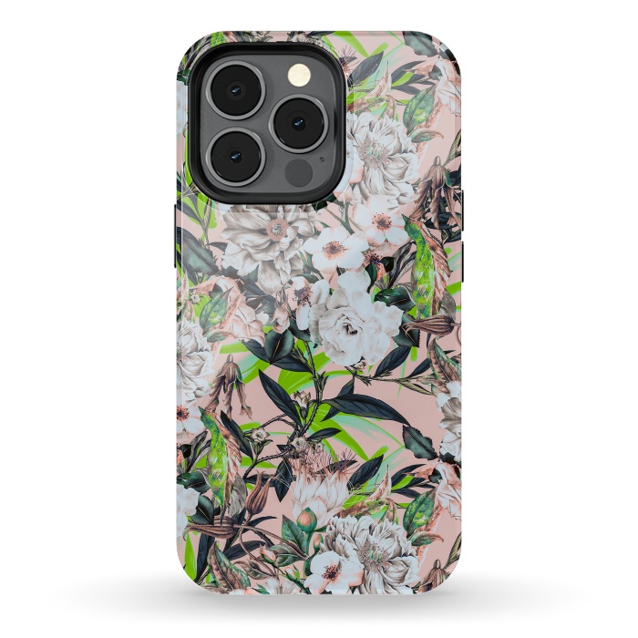 iPhone 13 pro StrongFit Flowering bouquet pink by Mmartabc