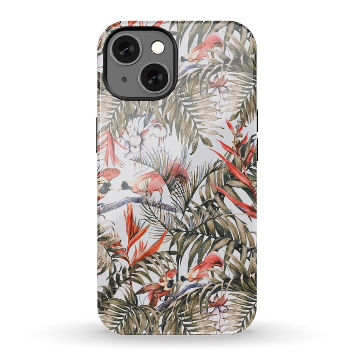 iPhone 13 StrongFit Exotic birds in the jungle paradise II by Mmartabc