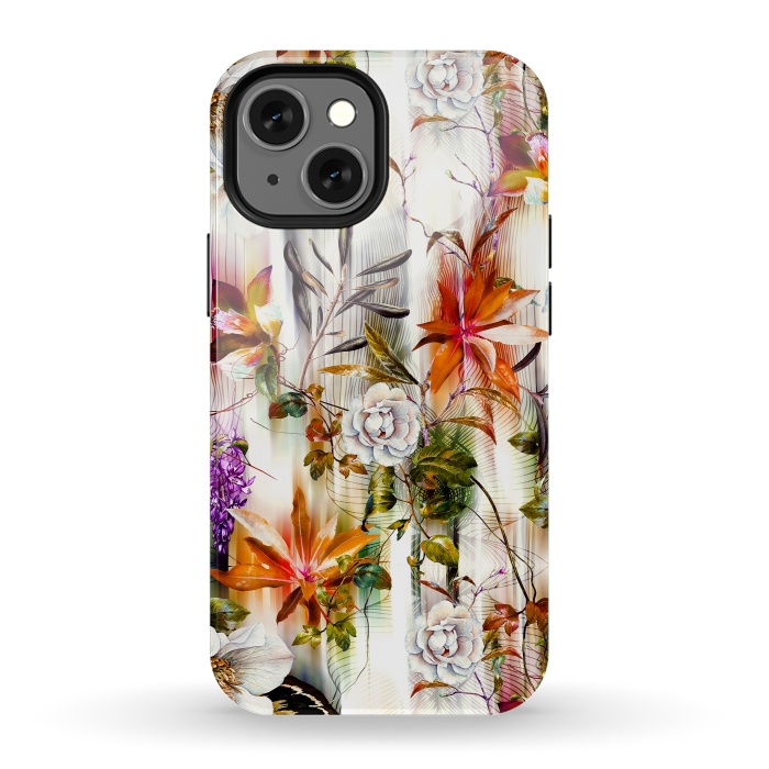 iPhone 13 mini StrongFit Abstract Motion Blur Floral Botanical by Mmartabc