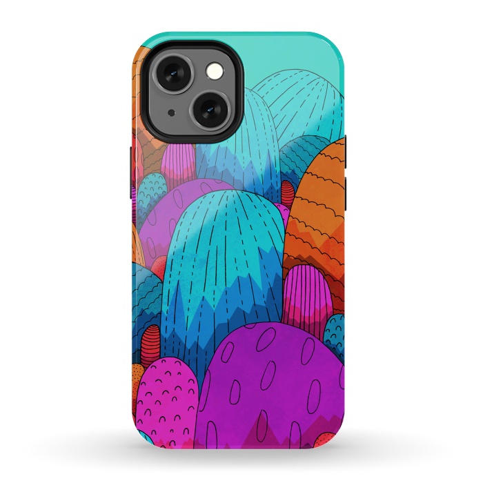 iPhone 13 mini StrongFit The vibrant hills of colour by Steve Wade (Swade)