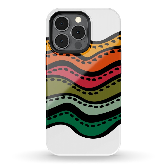 iPhone 13 pro StrongFit Color Waves by Majoih
