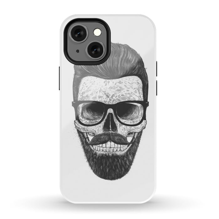 iPhone 13 mini StrongFit Hipster skull by kodamorkovkart