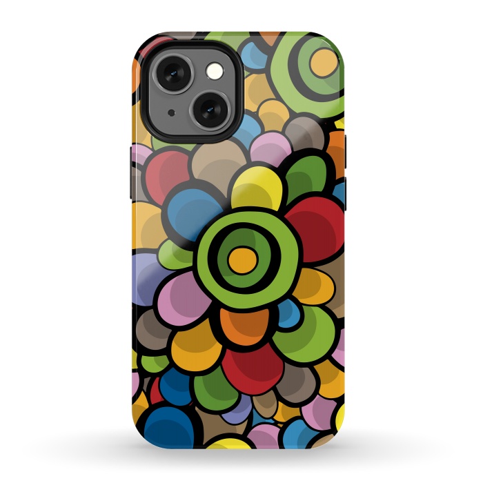 iPhone 13 mini StrongFit Spring Bubble Flower by Majoih