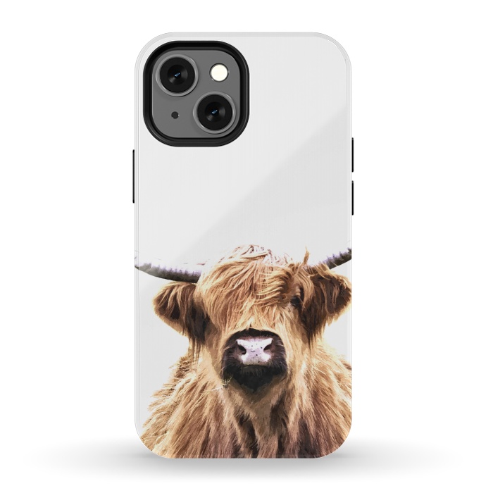 iPhone 13 mini StrongFit Highland Cow Portrait by Alemi