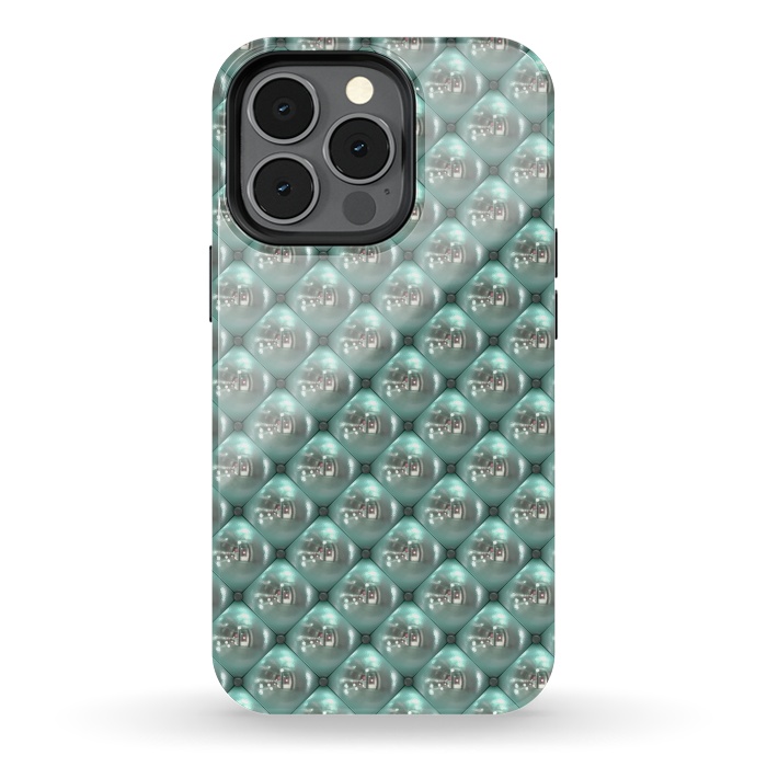 iPhone 13 pro StrongFit Shiny Turquoise Pearls 2 by Andrea Haase