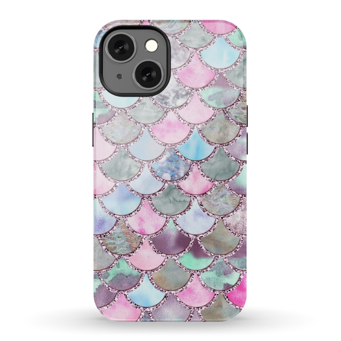 iPhone 13 StrongFit Pastel Multicolor Mermaid Scales by  Utart
