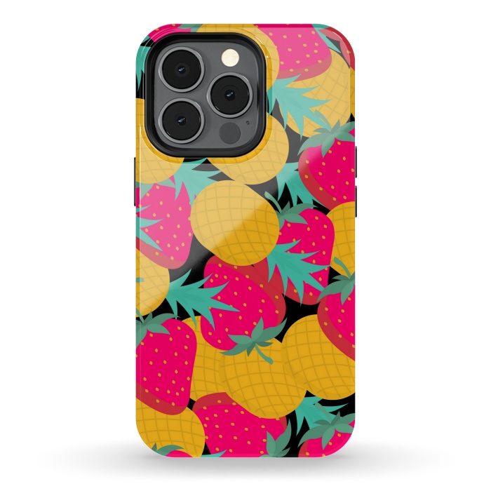 iPhone 13 pro StrongFit pineapples and strawberry by MALLIKA
