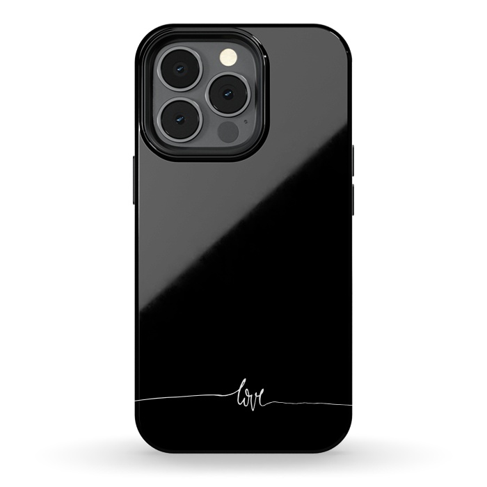 iPhone 13 pro StrongFit Simply love - on black by DaDo ART