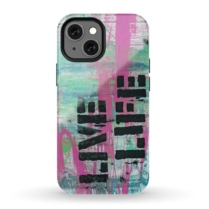 iPhone 13 mini StrongFit Live Live Stencil Paint Graffiti by Andrea Haase