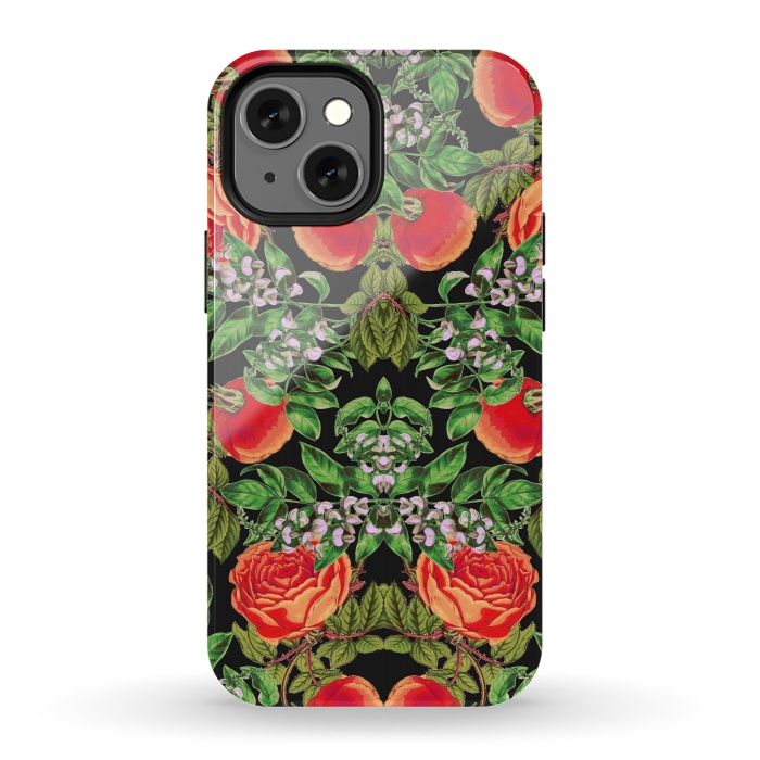 iPhone 13 mini StrongFit Floral Tomato by Zala Farah