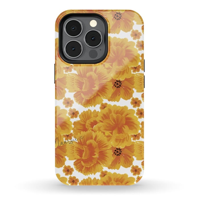 iPhone 13 pro StrongFit Flores naranjas by Camila