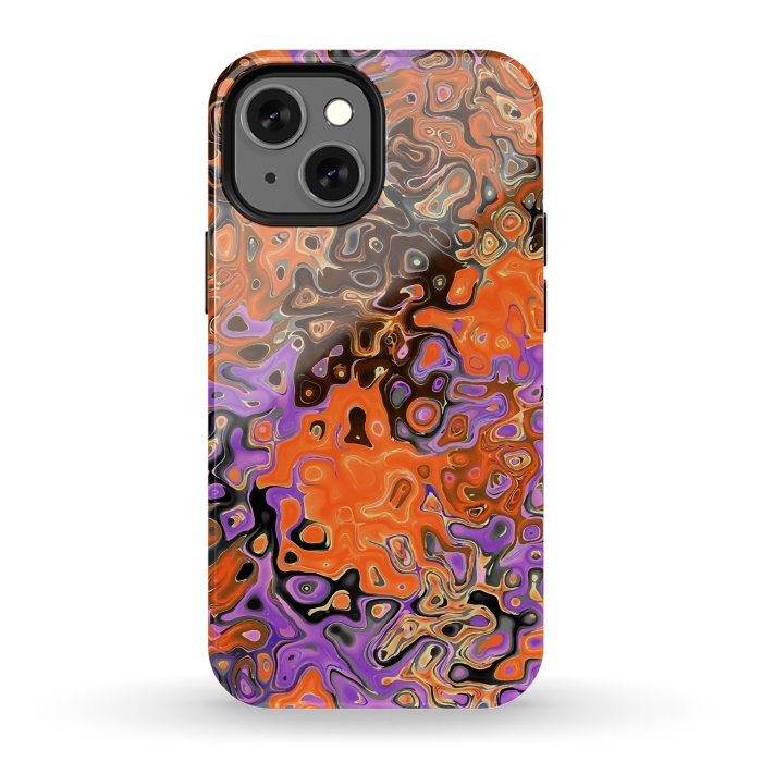 iPhone 13 mini StrongFit Luminous Liquid Pattern V2 by Creativeaxle