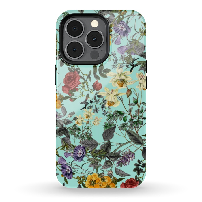iPhone 13 pro StrongFit Summer Botanical forest by Burcu Korkmazyurek