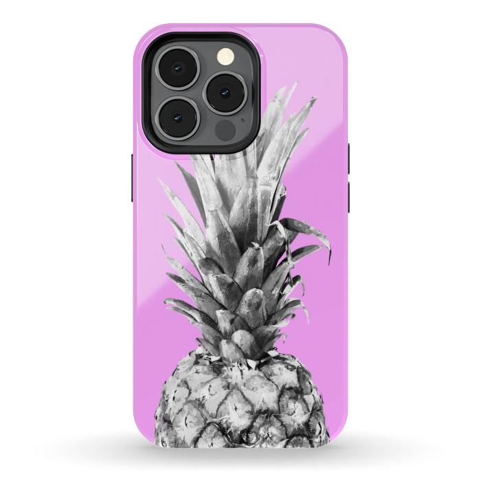 iPhone 13 pro StrongFit Black, White, Pink Pineapple by Alemi