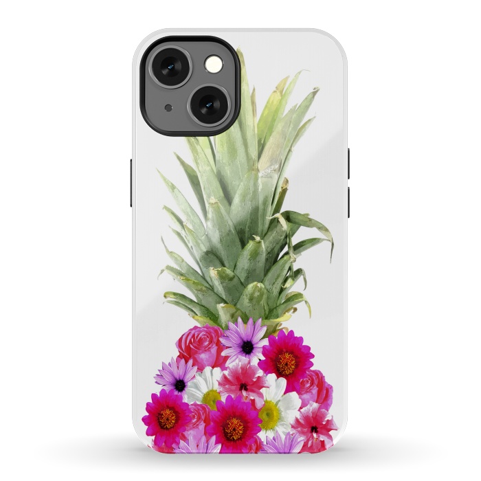 iPhone 13 StrongFit Pineapple Flowers by Alemi