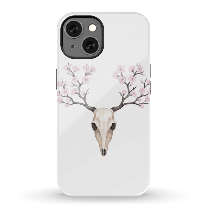 iPhone 13 StrongFit Blooming deer skull by Laura Nagel