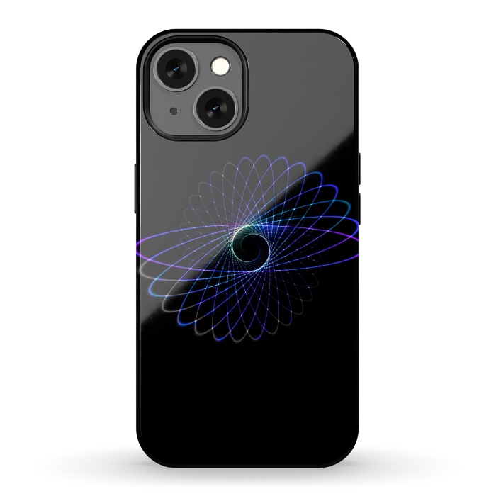 iPhone 13 StrongFit Spirograph Object on Black by Andrea Haase