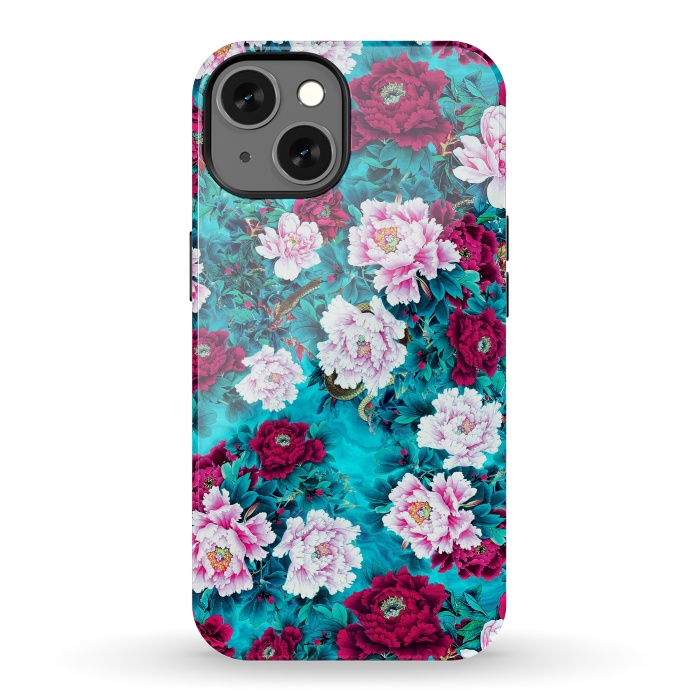 iPhone 13 StrongFit Peonies by Riza Peker