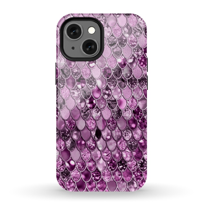 iPhone 13 mini StrongFit Purple and Violet Trendy Shine Mermaid Scales by  Utart