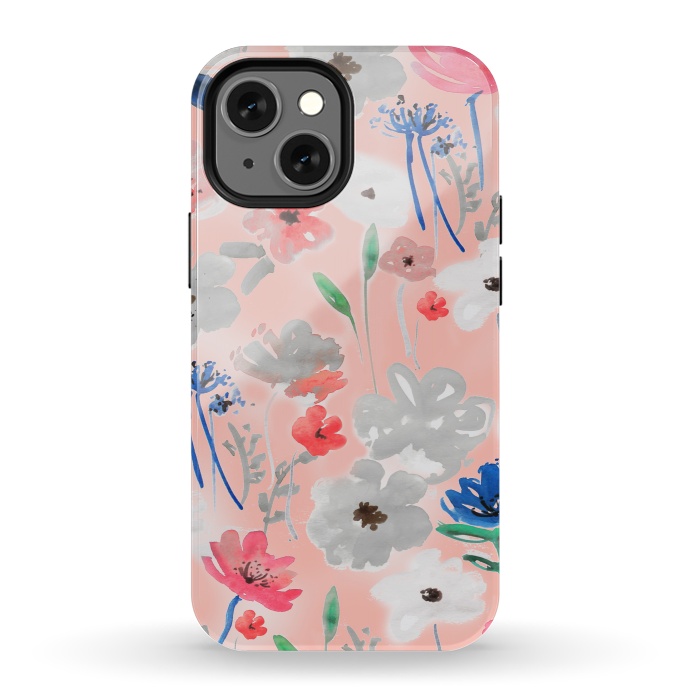 iPhone 13 mini StrongFit Blush florals by MUKTA LATA BARUA