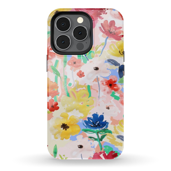 iPhone 13 pro StrongFit Watercolor Florals 002 by MUKTA LATA BARUA