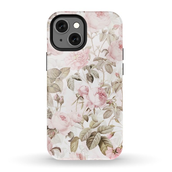 iPhone 13 mini StrongFit Romantic Vintage Roses Pattern by  Utart