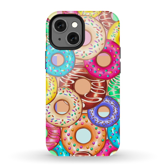 iPhone 13 mini StrongFit Donuts Punchy Pastel flavours by BluedarkArt