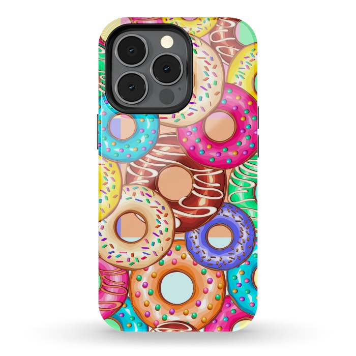iPhone 13 pro StrongFit Donuts Punchy Pastel flavours by BluedarkArt