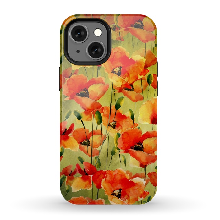 iPhone 13 mini StrongFit Poppy Fields forever by  Utart