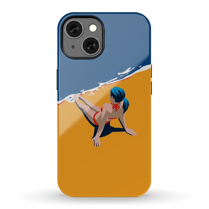 iPhone 13 StrongFit Girl at the beach by DaDo ART