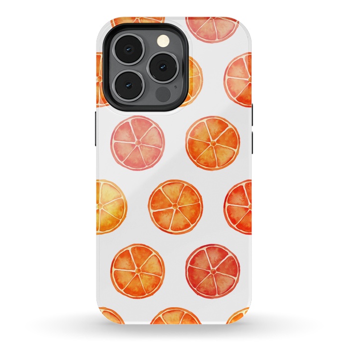 iPhone 13 pro StrongFit Orange Slices Citrus Print by Becky Starsmore
