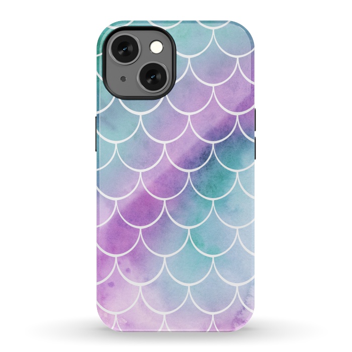 iPhone 13 StrongFit Dreamy Pastel Mermaid Scales by Becky Starsmore