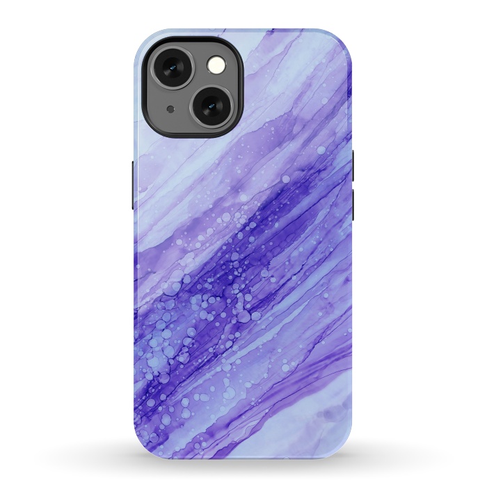 iPhone 13 StrongFit Purple Marble Print by Becky Starsmore